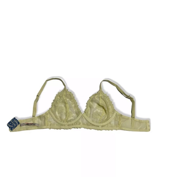Free People Veronica Lace Bra 36D Faded Sunshine - Picture 9 of 12